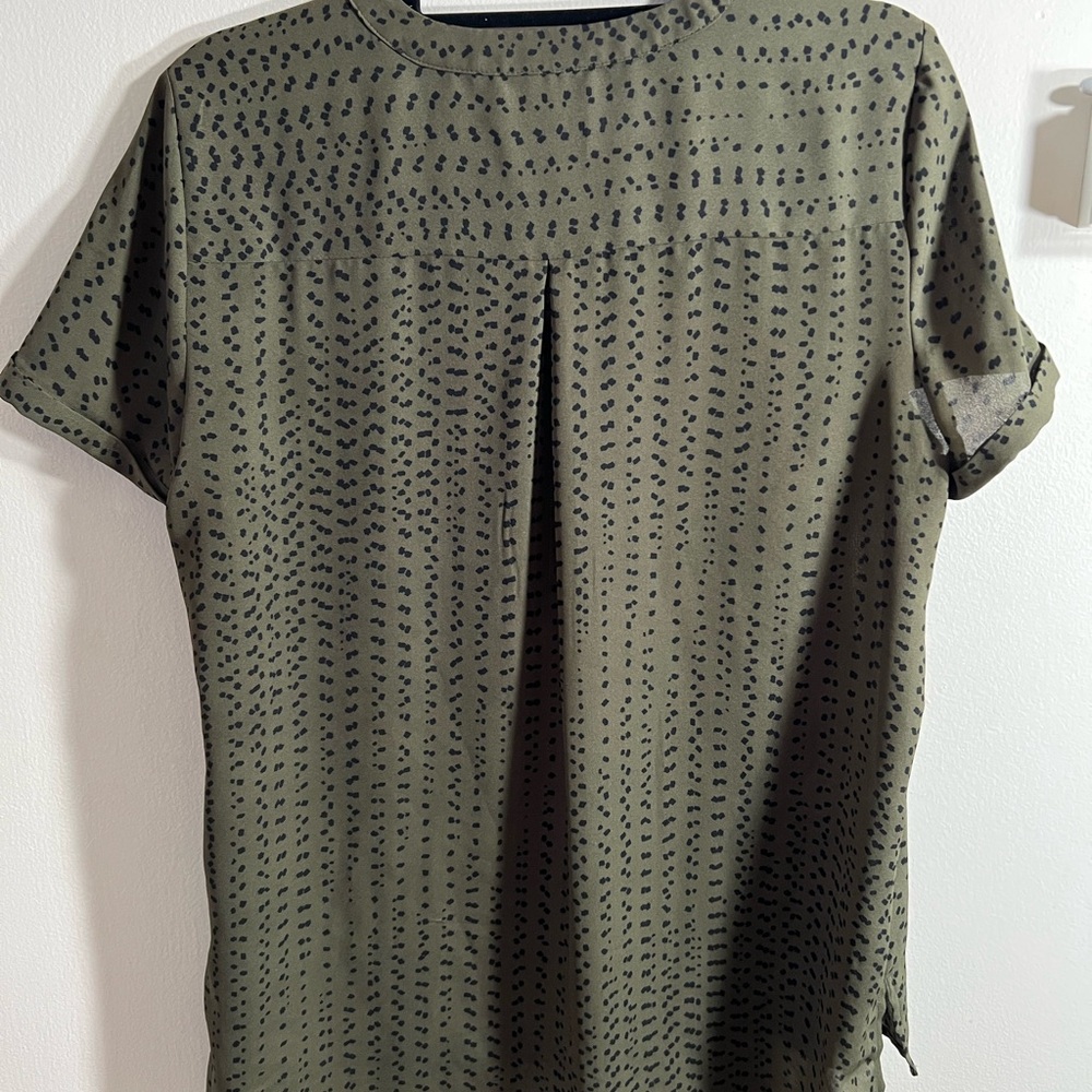 Apt. 9 Olive Patterned Blouse - image 2